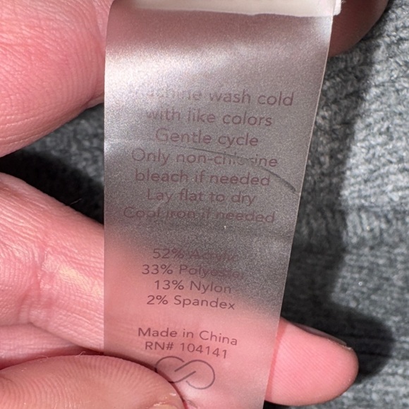 CALIA by Carrie Underwood Gray Ribbed Hoodie - Picture 5 of 8